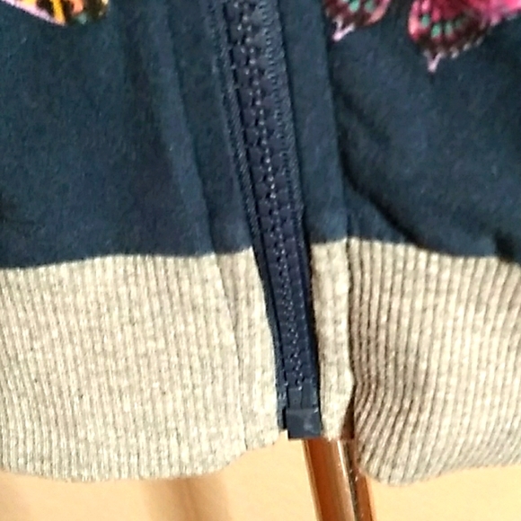 Wonder Nation Girls XL Butterfly  Zipper Sweater - Picture 10 of 13